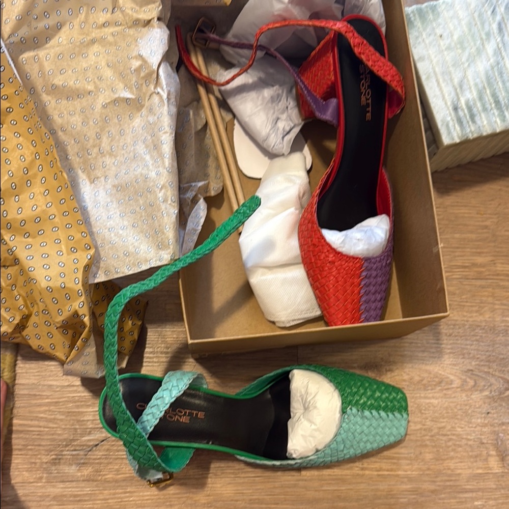 Charlotte Stone Toni tropical block heels - Picture 2 of 8